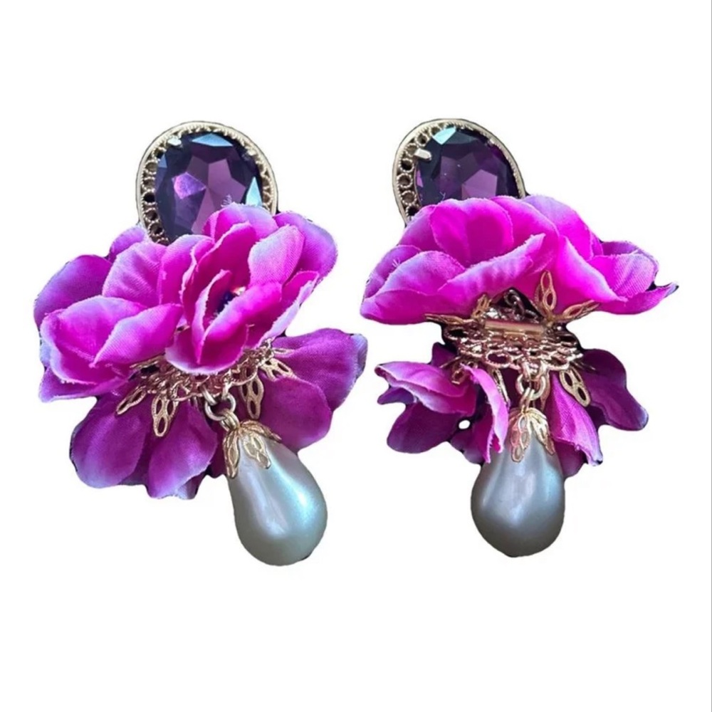 Dolce & Gabbana Floral Statement Earrings